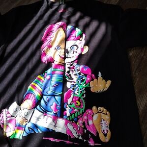 Gildan Black and Pink Short Sleeve Tee Vibrant Design